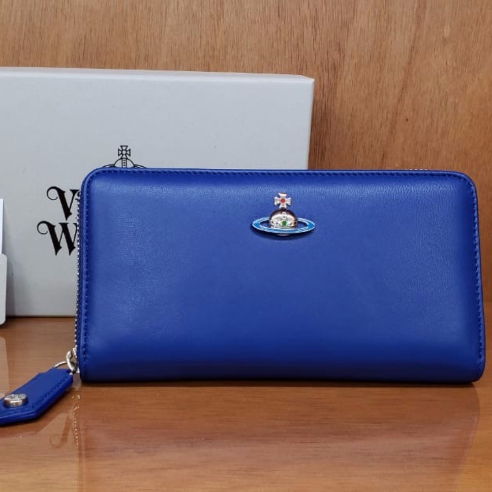 Vivienne Westwood Emma Zip Round Wallet Blue
